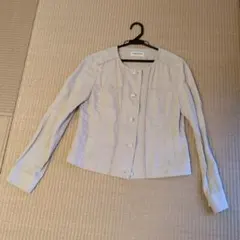 ノーカラージャケット ライトベージュのサムネイル