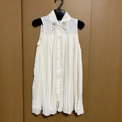 アイボリー ノースリーブ シャツ　INGNI