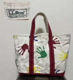90s L.L.Bean エルエルビーン トートバッグ ハンドペイント ラージ