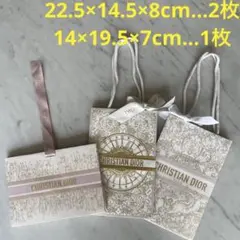CHRISTIAN DIORショップ紙袋 3枚セット