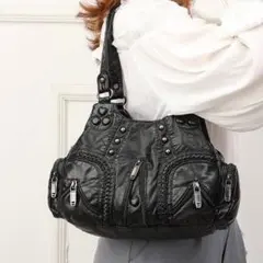 2WAY ハートスタッズバッグ ブラック ヴィンテージ Y2K グランジ 鞄 黒