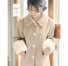 【ほぼ未使用美品】le reve vaniller 人気完売商品 ウールコート le reve vaniller（ル レーヴ ヴァニレ） ピーコート pコート ダブル