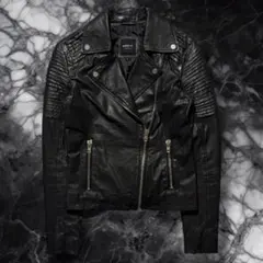 used quilted leather biker jacket gothic