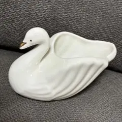 白鳥　スワン　陶器　小物入れ　インテリア