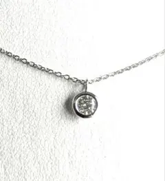 y*0様 K18WGダイヤペンダントネックレス