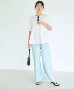 【新品】coca クルーネックドッキングカットソー　Mサイズのサムネイル