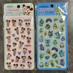 ディズニー ぷくぷくシール 2種セット