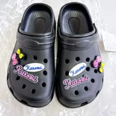 ブラックサンダル 23cm クロックス風