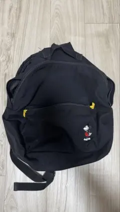 マンハッタンポータージ　ミッキー刺繍 ブラックリュック