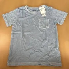 【新品未使用】GLOBAL WORK ピグメントポケTシャツ ブルー 130cmのサムネイル