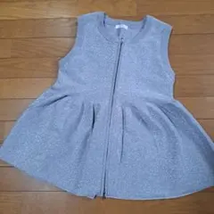 シルバーラメ入りペプラムベスト