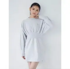 RUSSEL ATHLETIC×MURUA ウエストリブミニワンピース　グレー