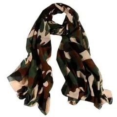 スカーフ ストール 迷彩柄 大判 マフラー 日よけ 保護
