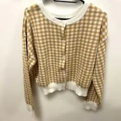チェック カーディガン