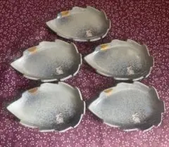 葉っぱ型陶器皿　5枚セット
