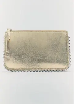 最終お値下げ！ZARA メタリックゴールド ショルダーバッグ