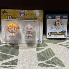 鬼滅の刃 ちょこのっこフィギュア 善逸 伊之助&ラバーストラップ セット