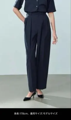N.O.R.C ウォッシャブルバレルパンツ CLEAN MOTION 紺色　2