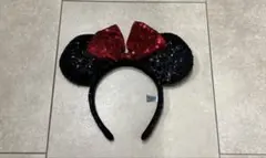 ミニーマウス風カチューシャ 黒と赤