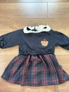 petit main ワンピース 80 ネイビー