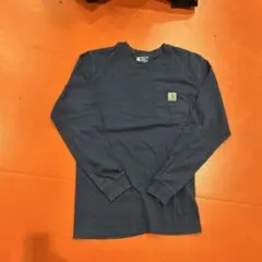 Carhartt ダークブルー 長袖Tシャツ S