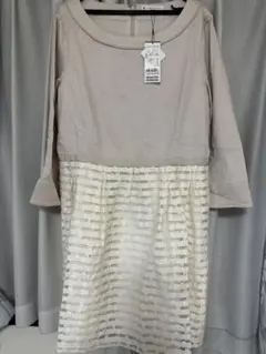 【新品】組曲 アイボリー切替ワンピース8