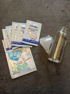 ピジョン母乳実感　哺乳瓶と消毒液