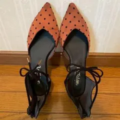 Le Talon ポインテッドトゥドットリボンストラップパンプス 23cm