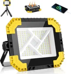 投光器 led作業灯 200W相当 20000mAH キャンプ 防災 バッテリー