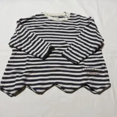 グレーストライプ長袖Tシャツ 95