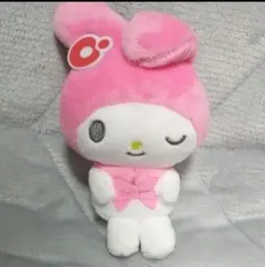 My Melody ぬいぐるみ ハート型カラビナ付き　大分銀行