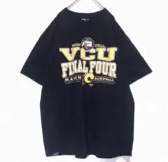 US古着 ジャンスポーツ 半袖 Tシャツ XL 黒 ビッグプリント NCAA