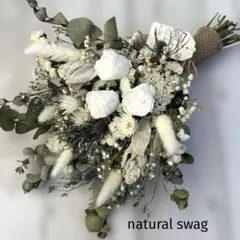 ドライフラワー⭐️ ナチュラルスワッグ　white薔薇♪