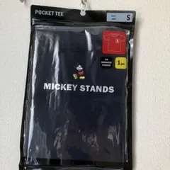 メンズ新品☆ユニクロUNIQLO☆刺繍ミッキースタンズポケツキTシャツ半袖