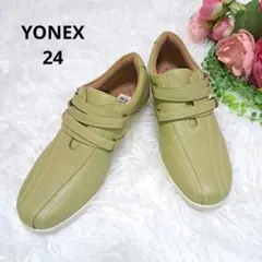 【未使用級】ヨネックス ダブルストラップ スニーカー パワークッション 厚底