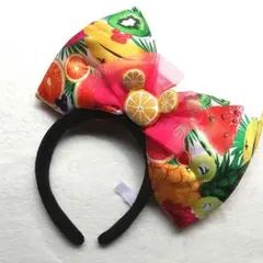 ミニー　フルーツ柄　カチューシャ　ビッグリボン　東京ディズニーリゾート