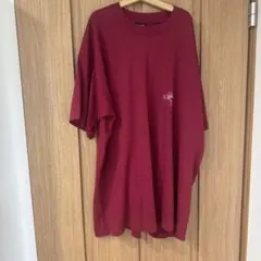古着 CLUB プリントTシャツ バーガンディ
