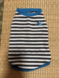 犬服2点セット ボーダー 星＋クジラワッペン