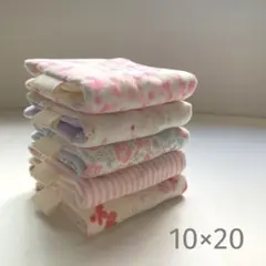 いろんな 花柄 8重ガーゼ ハーフサイズ 5枚 ドット ストライプ