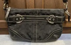 N3181 COACH シグネチャー ショルダーバッグF07077 ブラック