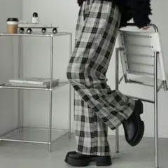 MONO-MART タックルーズワイドパンツ チェック柄・無地 完売品のサムネイル