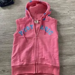 ヒスミニ☆ フード付き ベスト パーカー スウェット