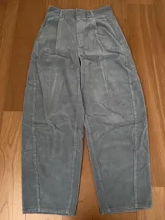 コーデュロイバレルレッグイージーパンツ ワイドパンツ