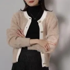 アプワイザーリッシェ　金釦配色カーディガン