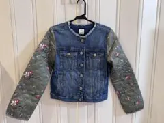 GAP デニムジャケット XL 花柄スリーブ