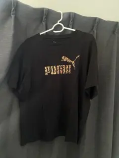 PUMA レオパード柄ロゴ Tシャツ ブラックのサムネイル