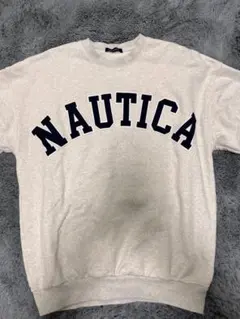 NAUTICA ノーティカ スウェット M オートミール アーチロゴ トレーナーのサムネイル