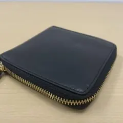 ■ mura ムラ ラウンドファスナー レザー 二つ折り財布 ブラック 黒のサムネイル