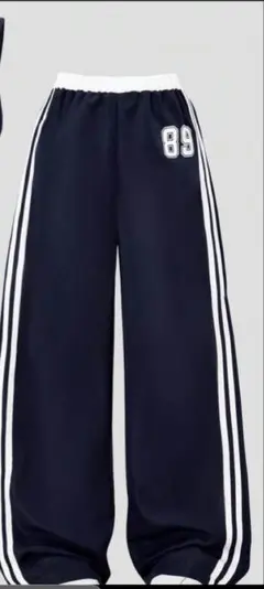 ネイビー ストライプ 長ズボン 89