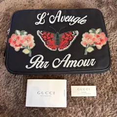グッチ　エンブロイダリー　タブレットケース